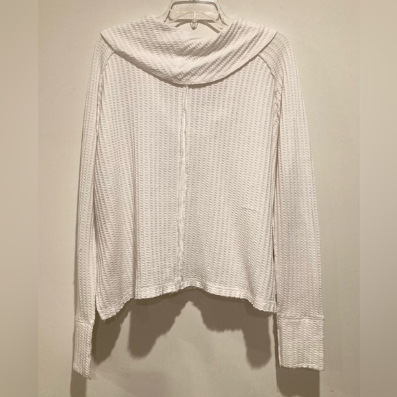 We the Free Wildcat Cowl Neck Thermal Sweater Pullover, Size M, Ivory - Picture 15 of 15